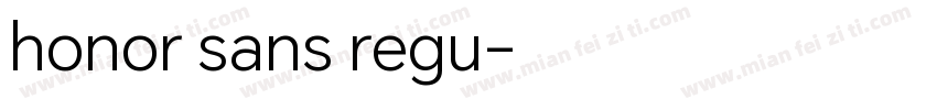 honor sans regu字体转换